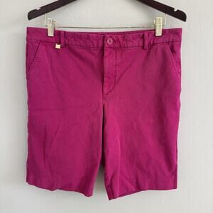 Lauren Ralph Lauren Women’s Bermuda Shorts Magenta Pink Size 12, 10” Inseam
